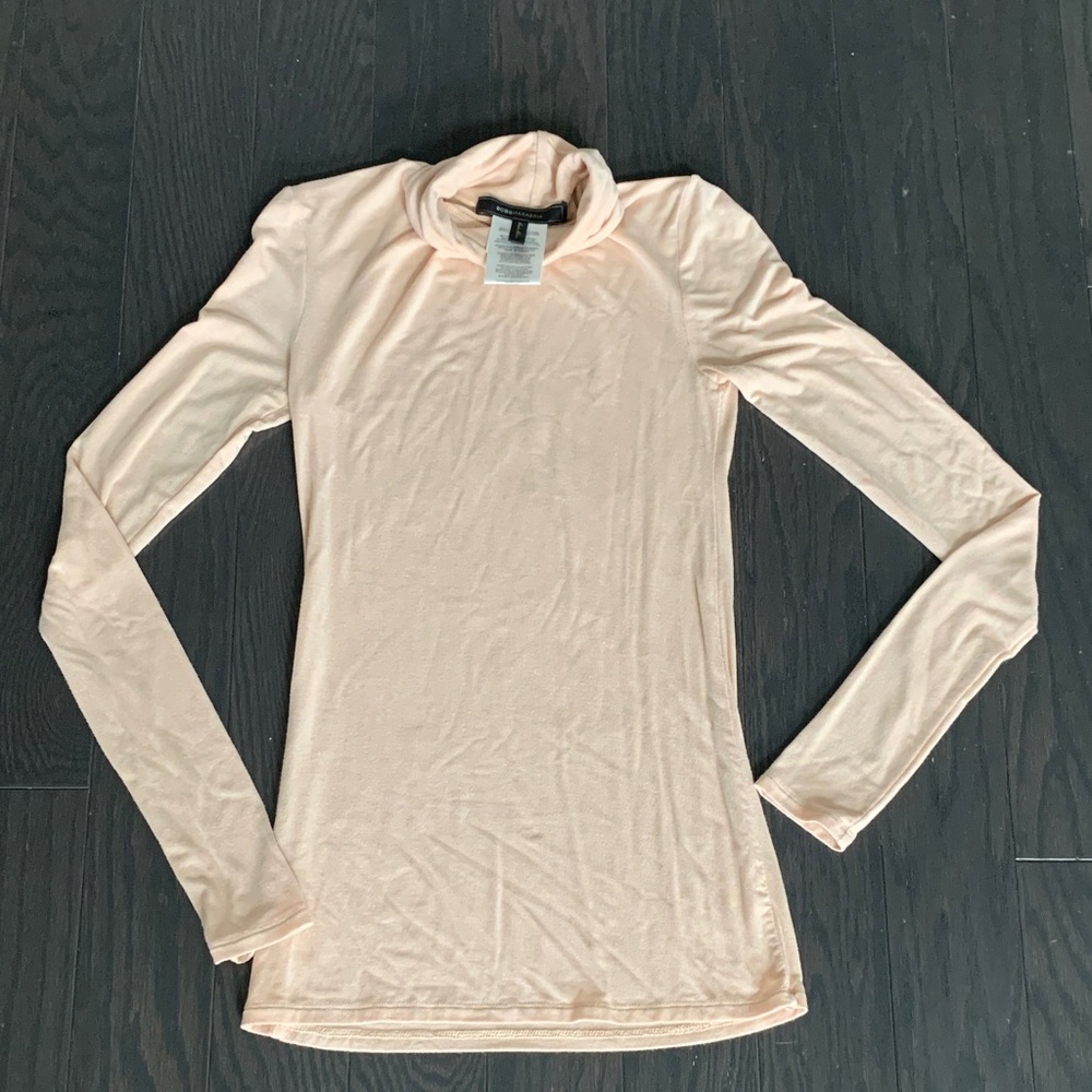 BCBGMaxAzria Soft Pink Long Sleeve Top